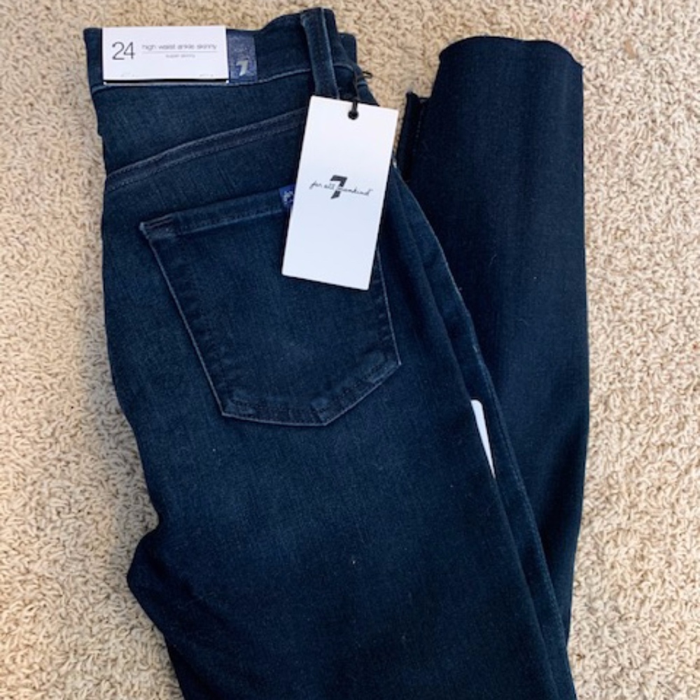 NWT Seven For All Mankind High Waist Ankle Skinny